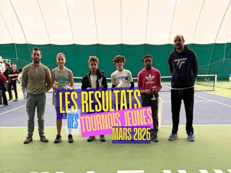 Résultats des tournois jeunes de mars&nbsp;2026